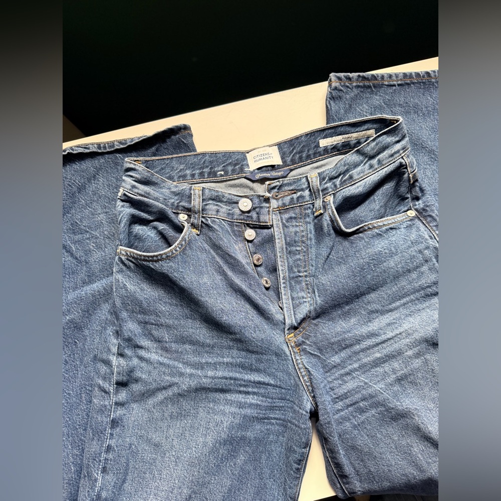 Citizens Of Humanity Straight Leg Jeans - Blue Denim